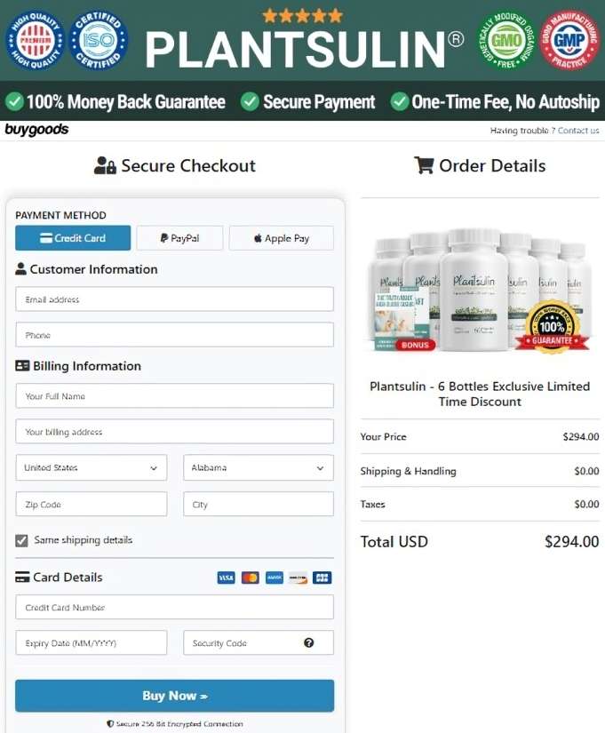 Plantsulin Plantsulin Order Page